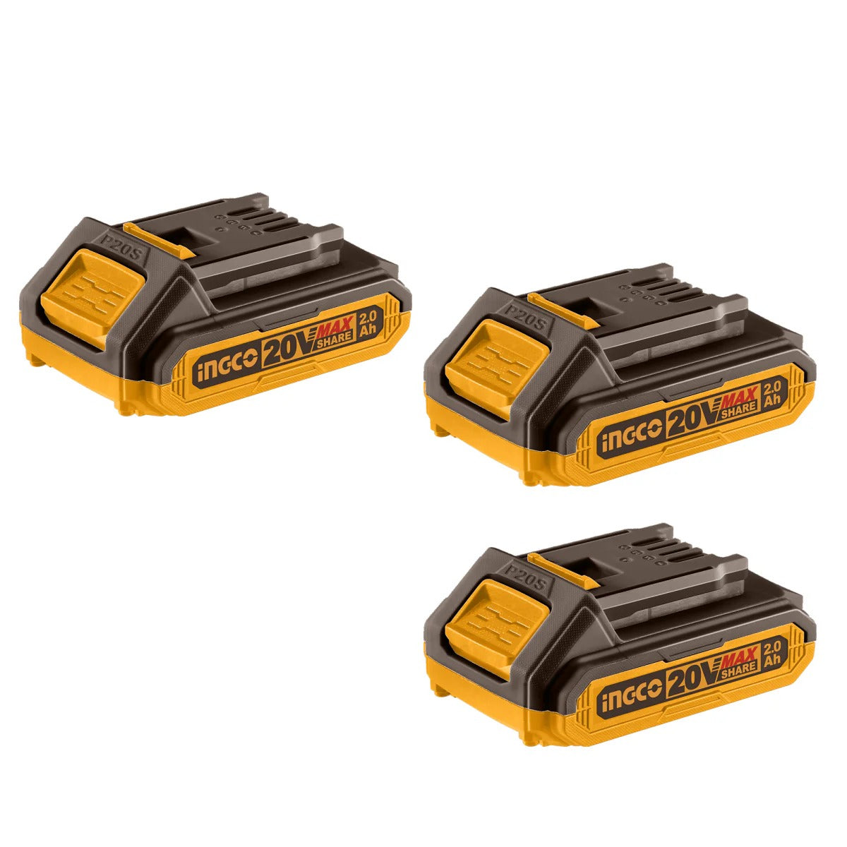 INGCO COMBO DE 3 BATERIAS 2 AMP 20V COSLI240311