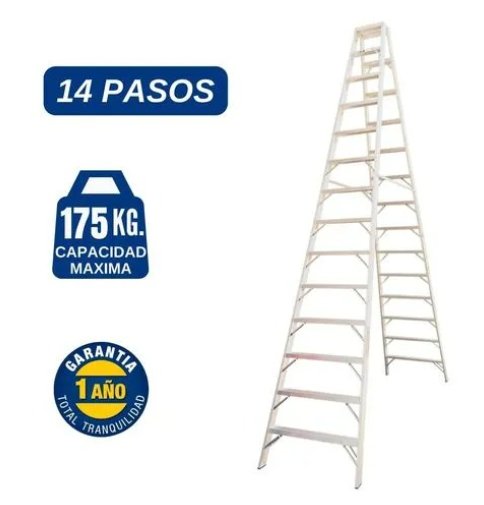 14 PASOS ESCALERA TIJERA EN ALUMINIO TIPO 1 - INSTA - YA PITALITOINSTA - YA PITALITO