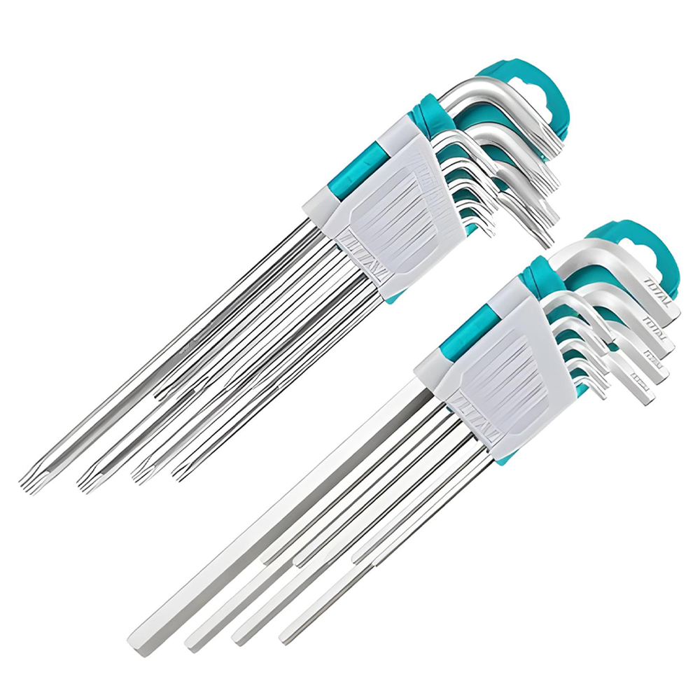 TOTAL JUEGO DE LLAVES HEXAGONALES / TORX 18 PCS THT106KT0181