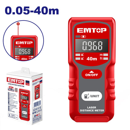 EMTOP MEDIDOR DE DISTANCIA LASER 40 MTS EMDL1504