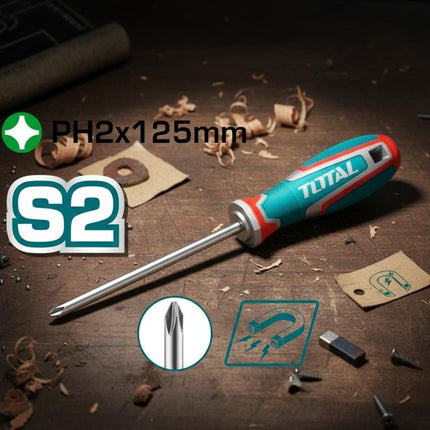 TOTAL DESTORNILLADOR PHILLIPS S2 CON PUNTA MAGNETICA   TSDPH2125