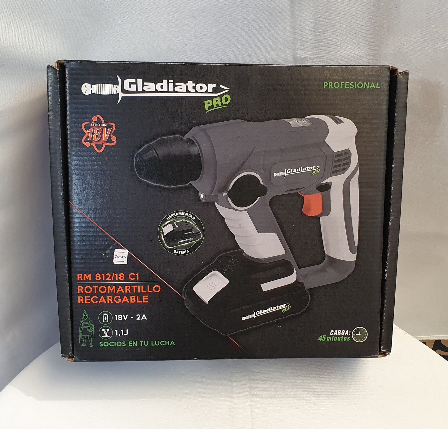 GLADIATOR PRO ROTOMARTILLO INAMBRICO 18V RM 812/18 C1