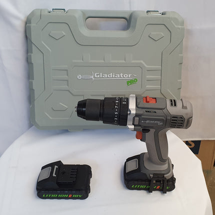 GLADIATOR PRO TALADRO PERCUTOR INALAMBRICO DE 1/2" 18V TP813/18 K2