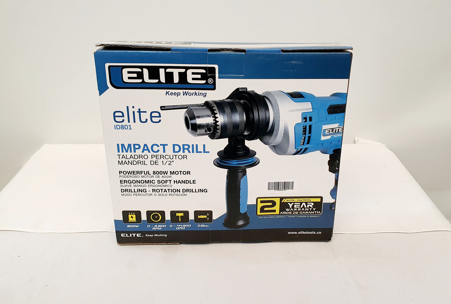 ELITE TALADRO PERCUTOR DE 1/2" 800W ID801