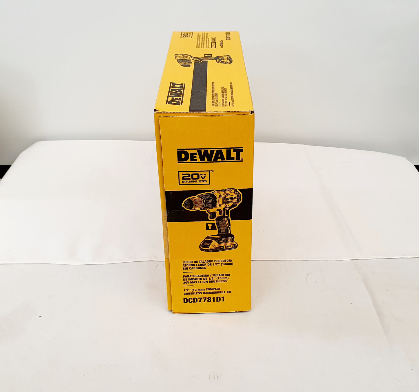 DEWALT TALADRO PERCUTOR INALAMBRICO DE 1/2" 20V BRUSHLESS DCD7781D1-B3