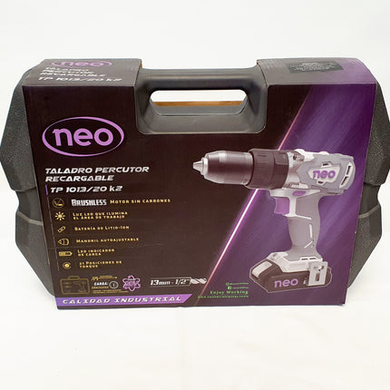 NEO TALADRO PERCUTOR INALAMBRICO 1/2" 20V BRUSHLESS TP1013/20 K2