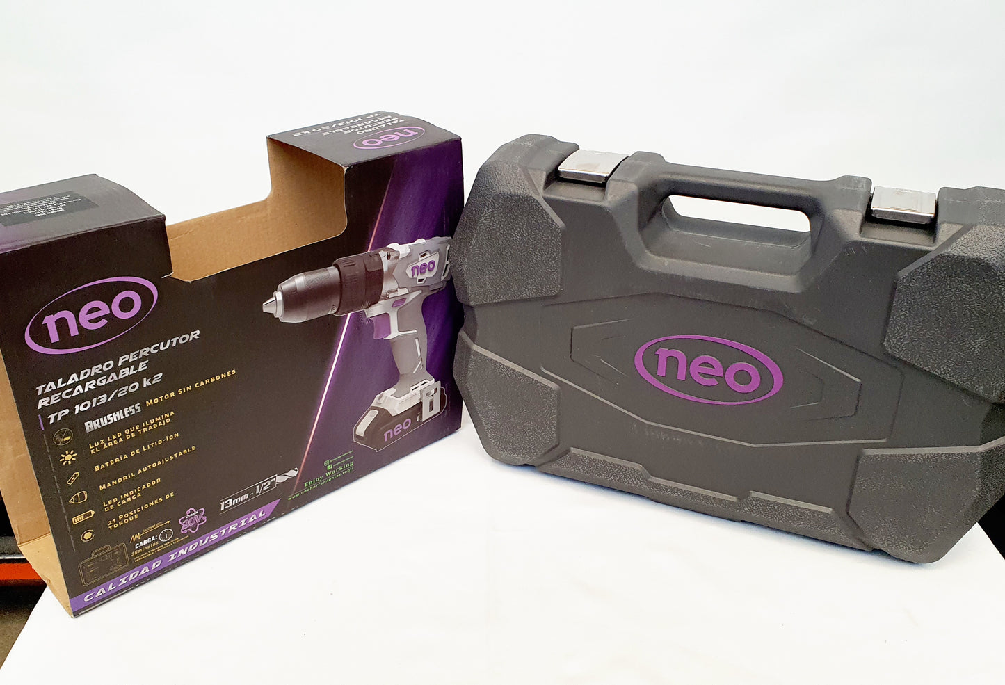 NEO TALADRO PERCUTOR INALAMBRICO 1/2" 20V BRUSHLESS TP1013/20 K2