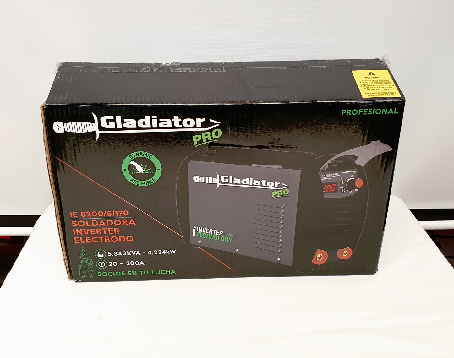 GLADIATOR PRO EQUIPO DE SOLDADURA INVERTER 200 AMPERIOS IE8200/6/170 BVM