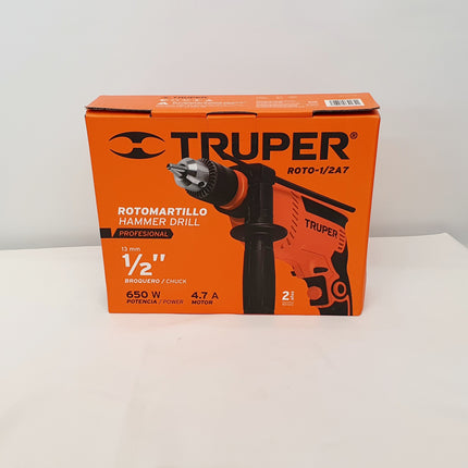 TRUPER TALADRO PERCUTOR DE 1/2" 650W 15679 ROTO-1/2A7 15679