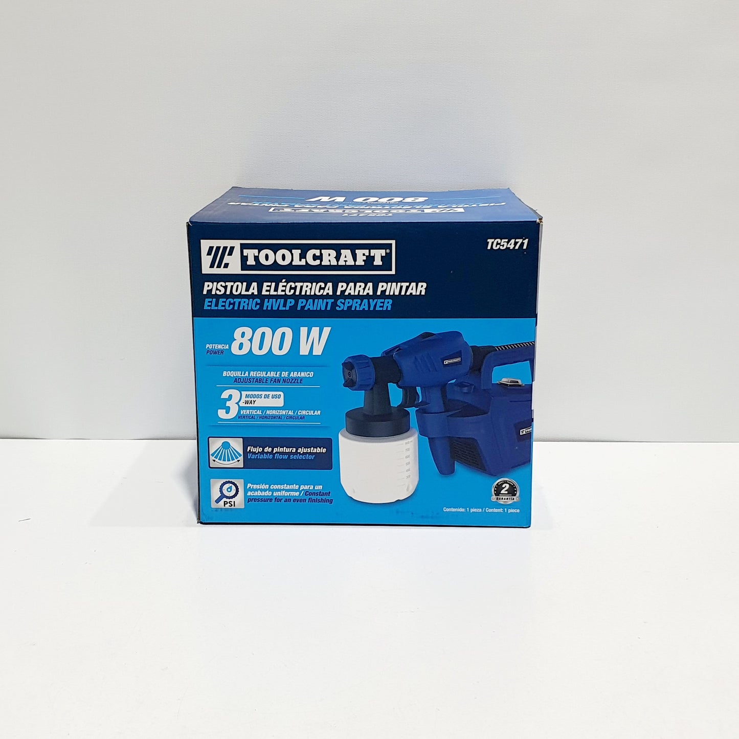 TOOLCRAFT PISTOLA ELECTRICA PARA PINTAR 800W TC5471