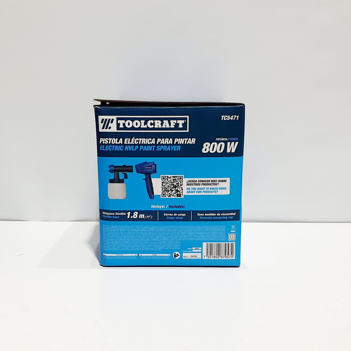 TOOLCRAFT PISTOLA ELECTRICA PARA PINTAR 800W TC5471