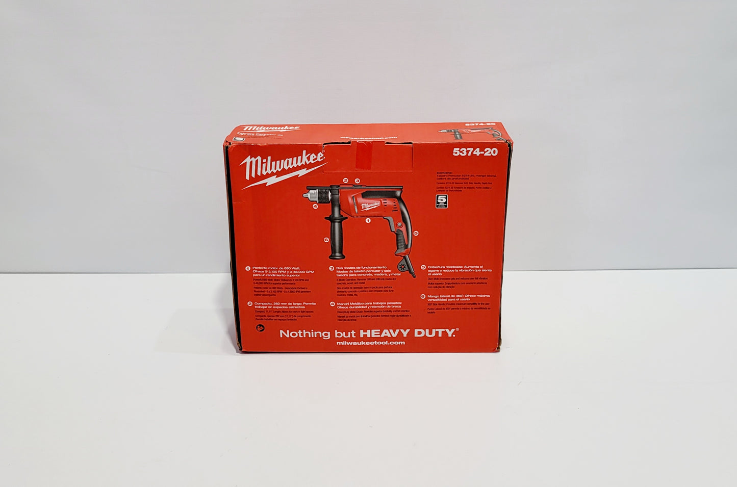 MILWAUKEE TALADRO PERCUTOR DE 1/2" 800W 5374-20