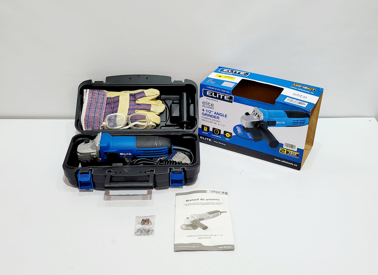 ELITE KIT PULIDORA 4-1/2" 800W AG1142KIT