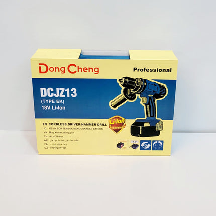 DONG CHENG TALADRO PERCUTOR INALAMBRICO DE 1/2" 18V DCJZ13