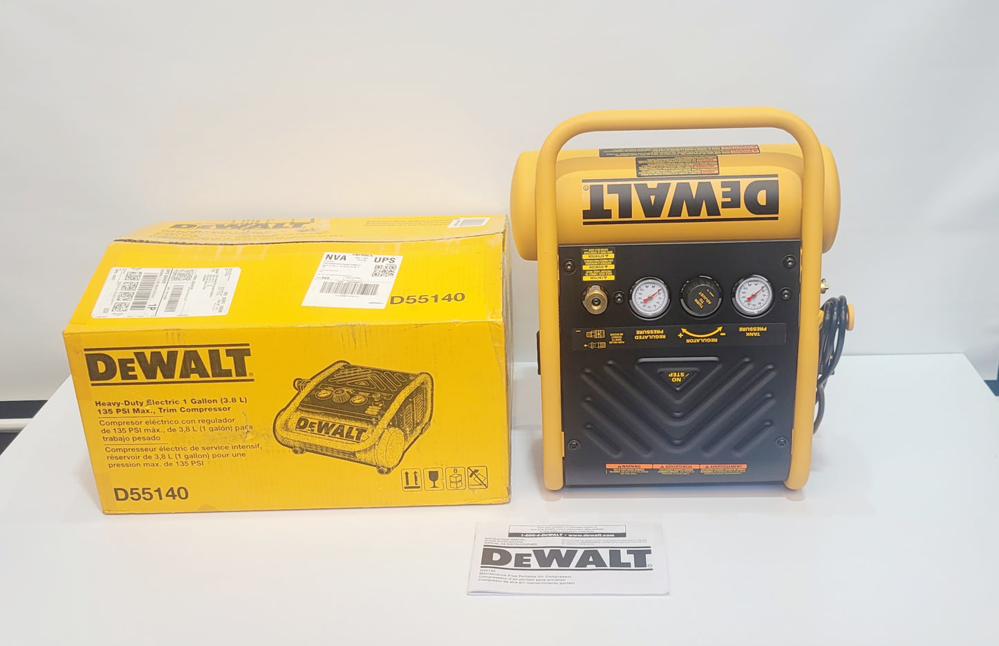 DEWALT COMPRESOR DE AIRE SILENCIOSO 3 GALONES D55140