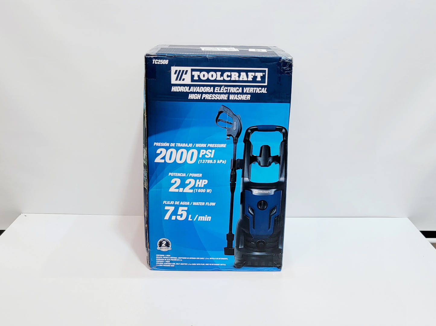 TOOLCRAFT HIDROLAVADORA DE ALTA PRESION 2000 PSI TC2508