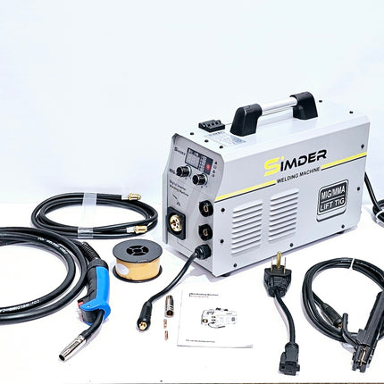 SSIMDER Soldador MIG 4 en 1 Soldador MIG/MAG/Lift TIG/Stick Máquina de soldadura de voltaje dual de 110/220 V