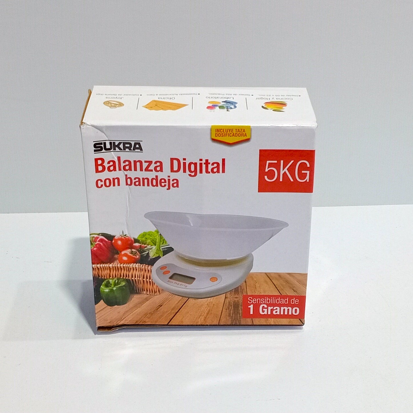 SUKRA BALANZA DIGITAL CON BANDEJA 5 KG 3126