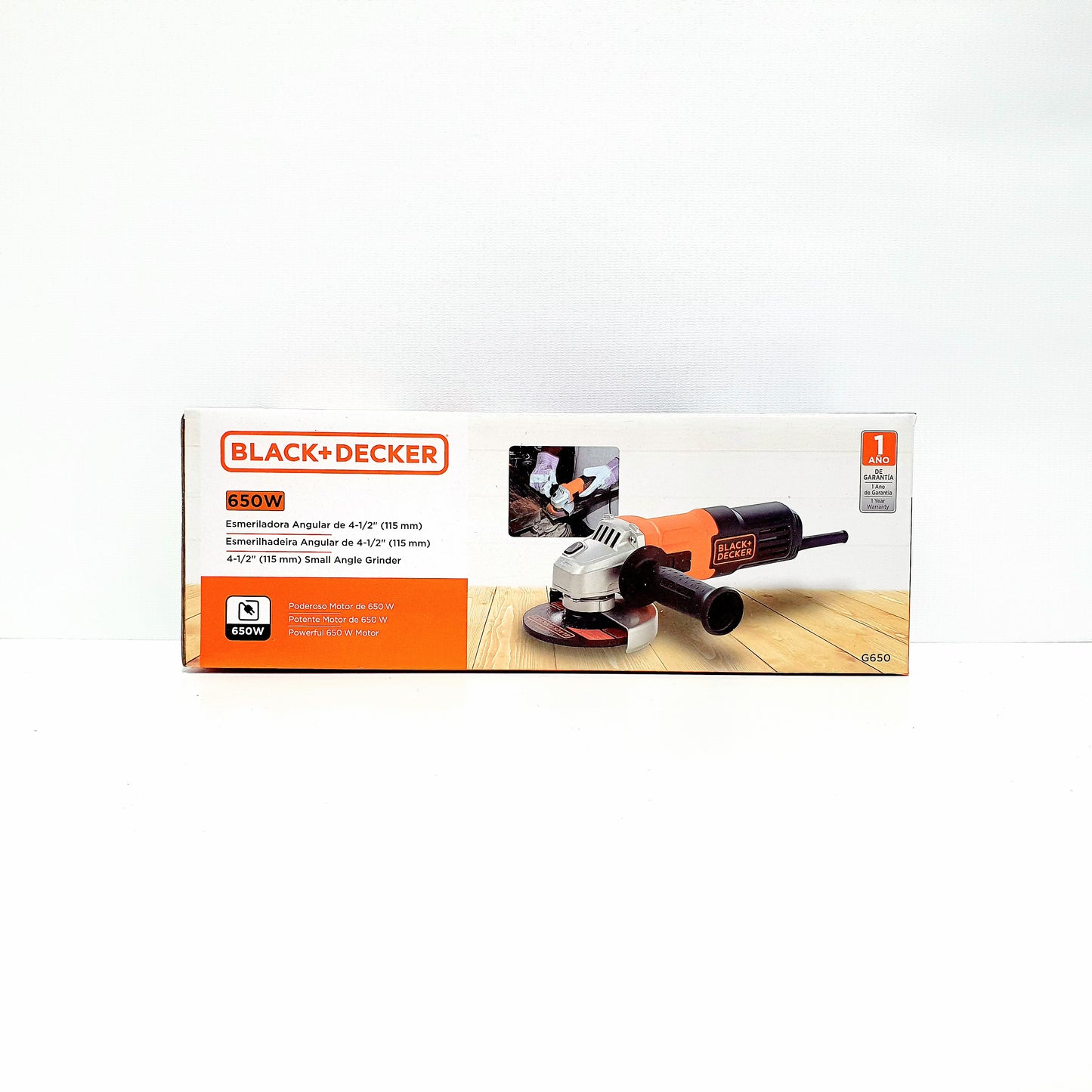 BLACK+DECKER ESMERILADORA ANGULAR DE 4-1/2 650W G650