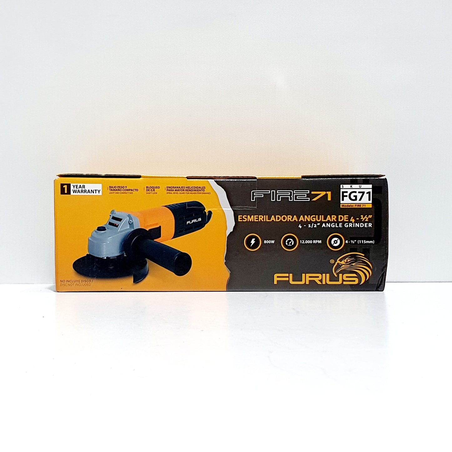 FURIUS PULIDORA DE 4-1/2" 800W FG71