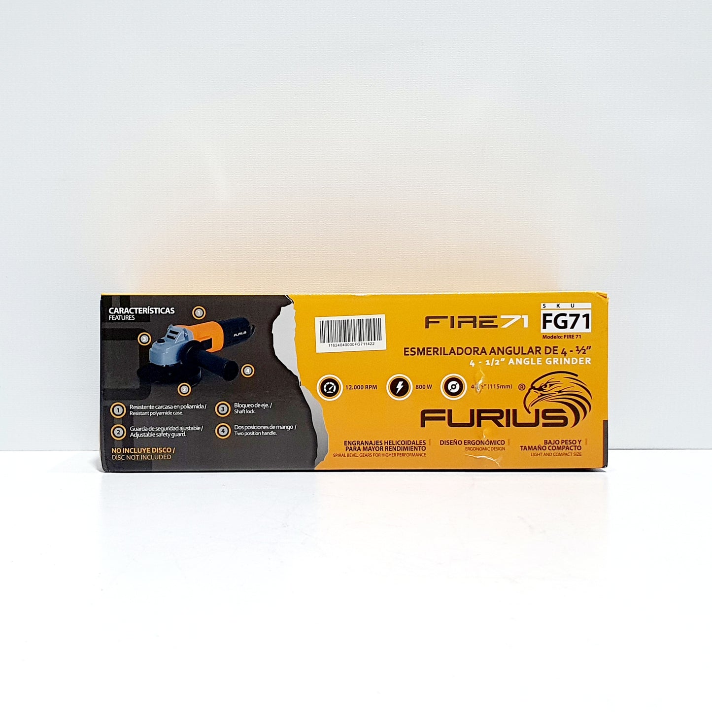 FURIUS PULIDORA DE 4-1/2" 800W FG71