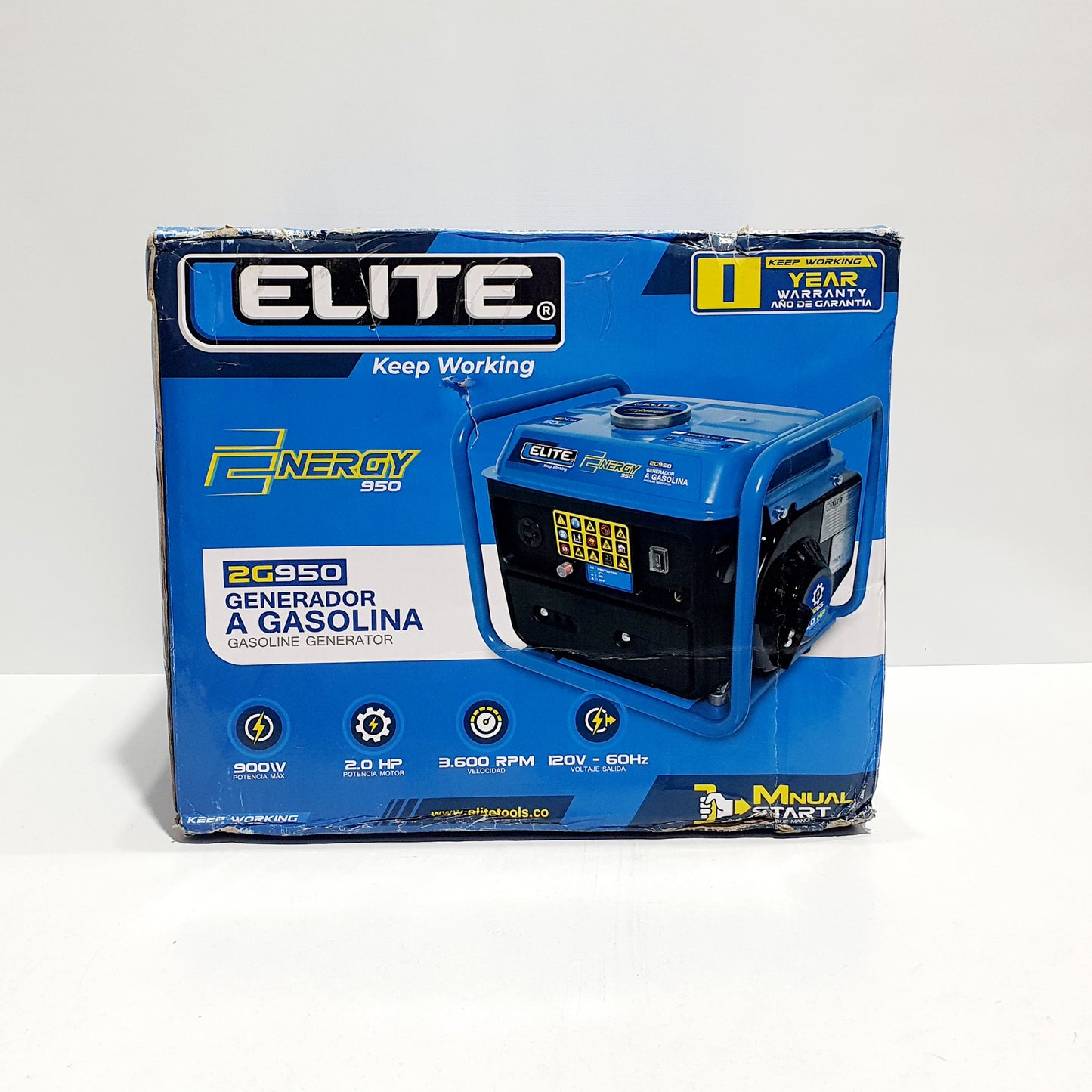 ELITE GENERADOR ELéCTRICO A GASOLINA 950W 2G950