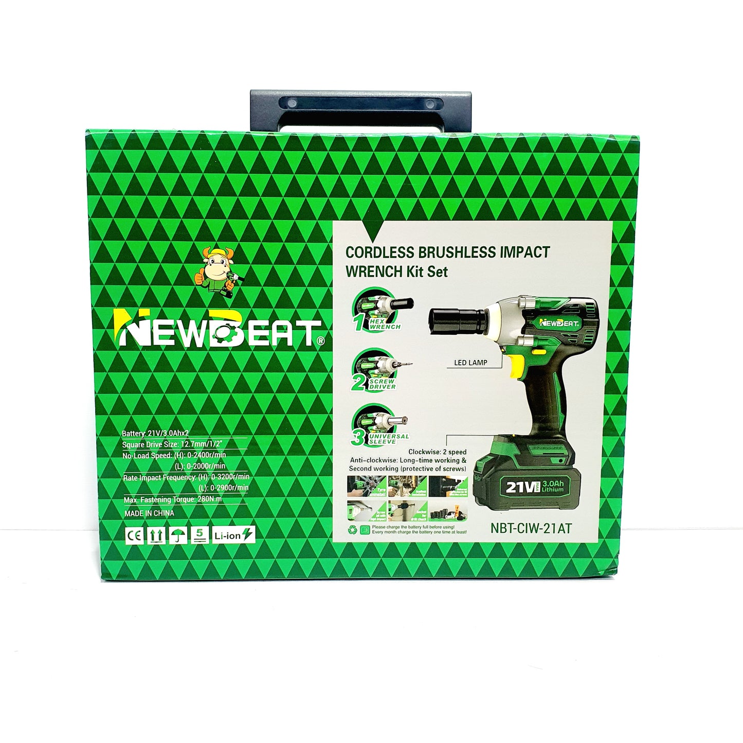 NEWBEAT LLAVE DE IMPACTO INALAMBRICA 1/2" 21V NBT-CIW-21AT