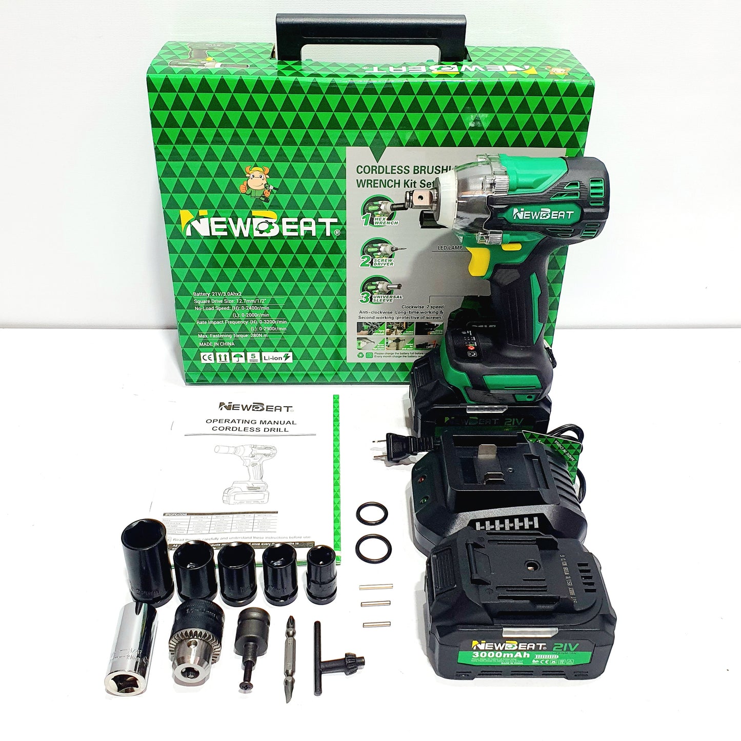 NEWBEAT LLAVE DE IMPACTO INALAMBRICA 1/2" 21V NBT-CIW-21AT