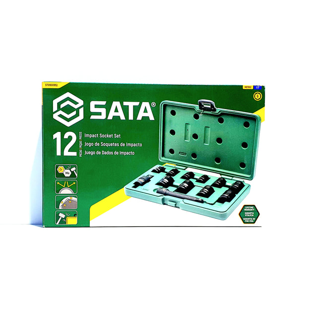 SATA JUEGO DE DADOS DE IMPACTO 12 PIEZAS ST09009SJ