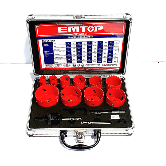 EMTOP JUEGO DE SIERRAS COPAS BIMETALICAS 15PZS - EHSW0151