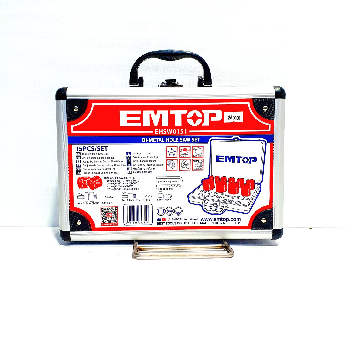 EMTOP JUEGO DE SIERRAS COPAS BIMETALICAS 15PZS - EHSW0151