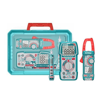 TOTAL KIT MEDIDOR DE CORRIENTE DIGITAL INCLUYE PROBADOR - TESTER - PINZA TOS24067
