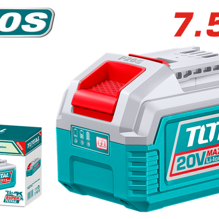 TOTAL BATERIA DE ION DE LITIO 20V 7.5AH INDUSTRIAL TFBLI2075