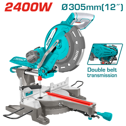 TOTAL SIERRA INGLETEADORA TELESCOPICA 12" 2400W UTS42183057