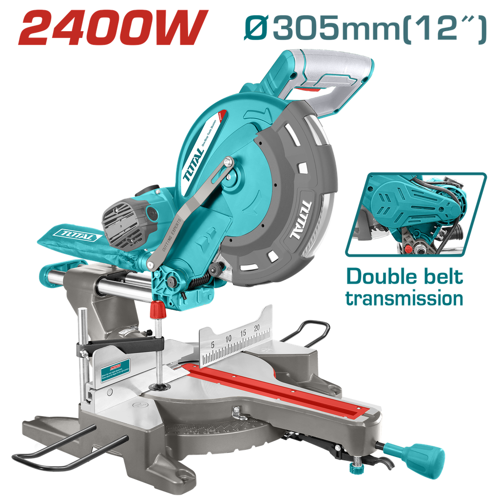 TOTAL SIERRA INGLETEADORA TELESCOPICA 12" 2400W UTS42183057