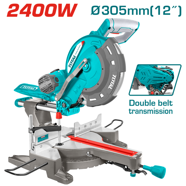TOTAL SIERRA INGLETEADORA TELESCOPICA 12" 2400W UTS42183057