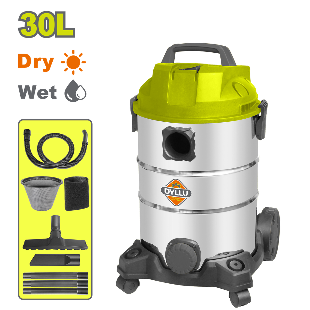 DYLLU ASPIRADORA Y SOPLADORA PARA HUMEDO Y SECO 30L 1100W UDTVR4A30