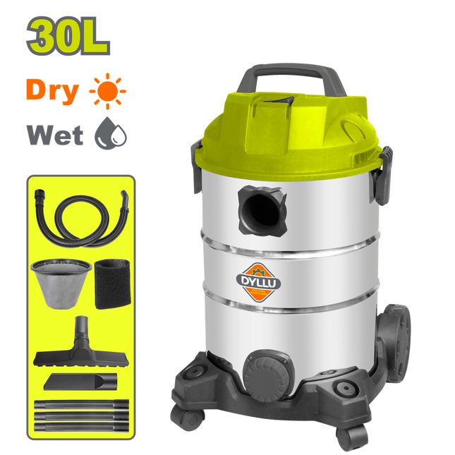 DYLLU ASPIRADORA Y SOPLADORA PARA HUMEDO Y SECO 30L 1100W UDTVR4A30