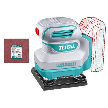 TOTAL LIJADORA DE PALMA 4 3/8"X 4" INALAMBRICA 20V TSHSLI2024