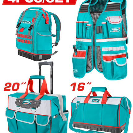TOTAL JUEGO DE PORTA HERRAMIENTA X 4 PZS SUPER TOS230914