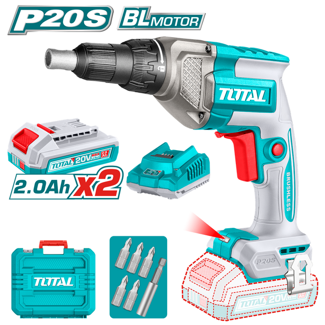 TOTAL ATORNILLADOR DRYWALL 1/4" 20V  UTDSLI204282
