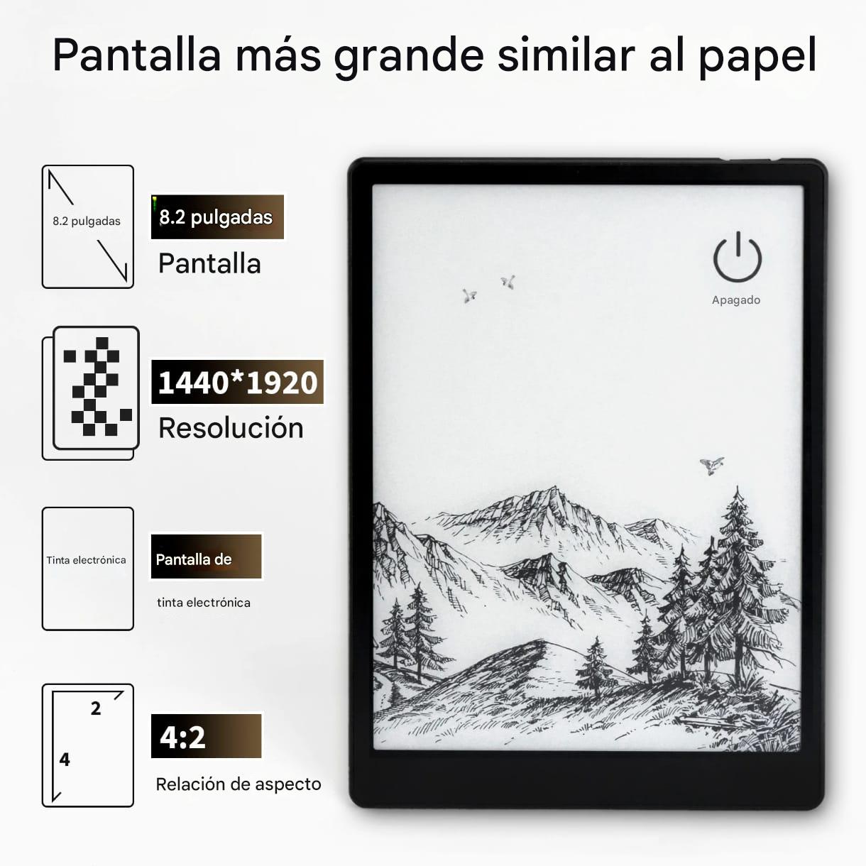 LECTOR DE LIBROS ELECTRONICO CON CUBIERTA DE LAPIZ OBTICO