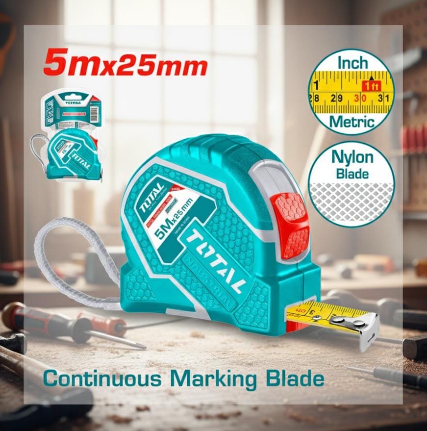 TOTAL METRO 5M X 25MM INDUSTRIAL TMT126652