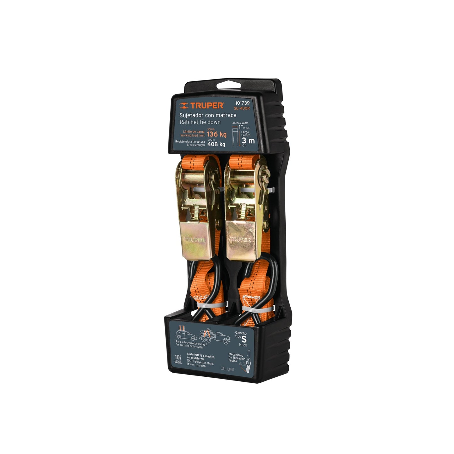 TRUPER SUJETADOR CON MATRACA 3M 101739