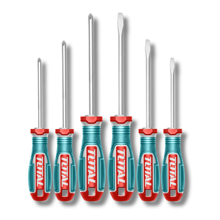 TOTAL JUEGO DE DESTORNILLADORES 6 PCS TKSDS0626