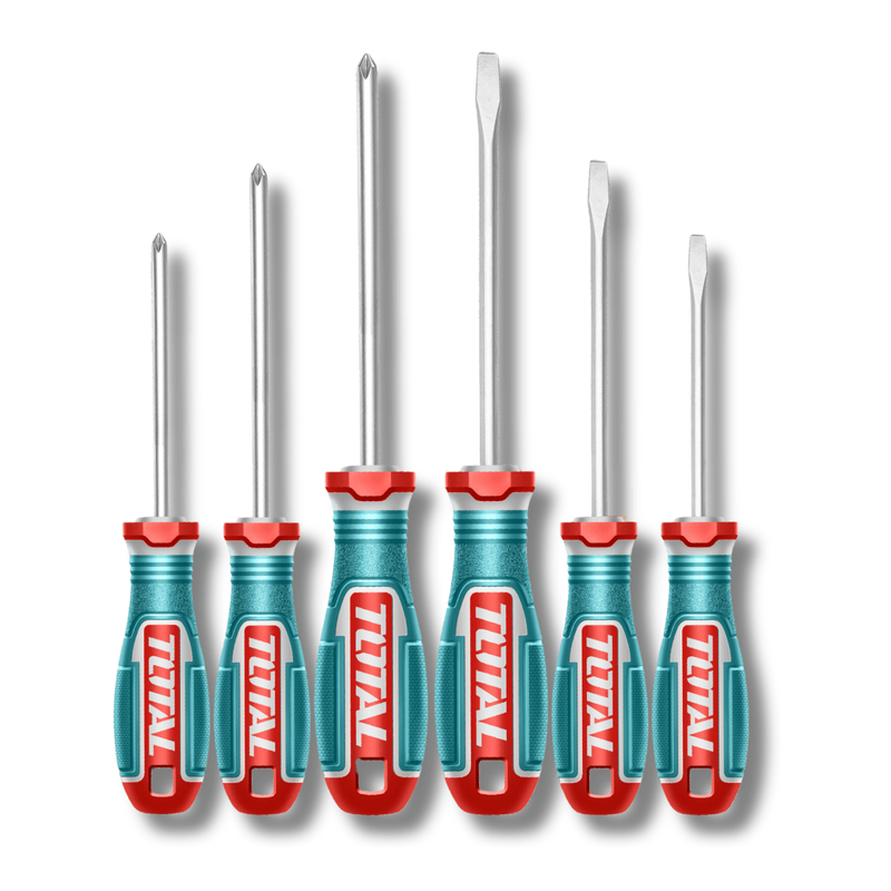TOTAL JUEGO DE DESTORNILLADORES 6 PCS TKSDS0626