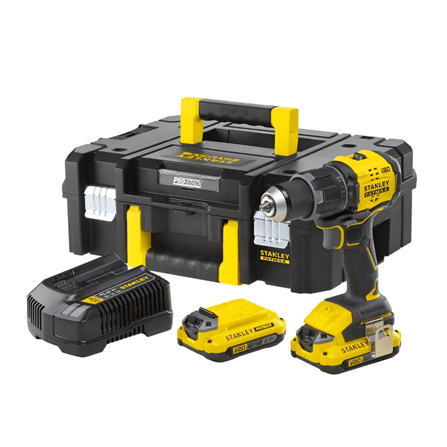 STANLEY TALADRO PERCUTOR INALAMBRICO 20V BRUSHLESS 1/2" SBD716D2T-B3