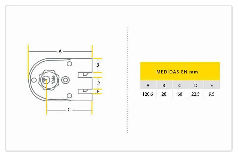 CERRADURA DE SOBRE´PONER 396 1/4 ROSETA PLUS DERECHA 0003037