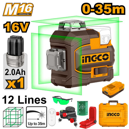INGCO NIVEL LASER 3D INALAMBRICO  UHLL301201