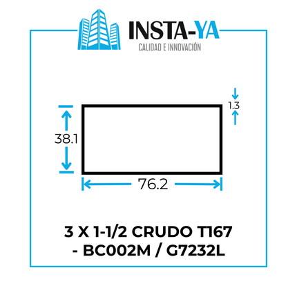 BOQUILLERA O CODAL 3 X 1-1/2 CRUDO  T167 - BC002M / G7232L